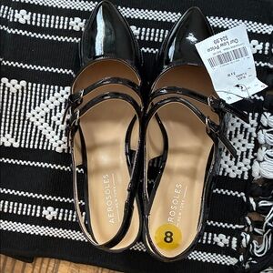 AEROSOLES Black Patent Heels